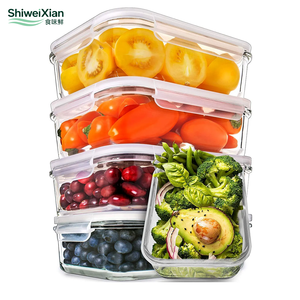 Hot bán Chất lượng cao chịu nhiệt thủy tinh thực phẩm <span class=keywords><strong>container</strong></span> với kín nước PP nắp thủy tinh lưu trữ Box Set không khí chặt chẽ thực phẩm lưu trữ - Product Image 5