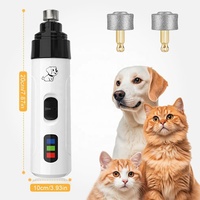 Lime à ongles portable en acier inoxydable et plastique pour animaux de compagnie – Outil de polissage indolore pour le soin des pattes de chiens et de chats – Kit de toilettage pour pattes