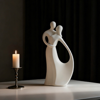 Statues de couple abstraites modernes, sculptures d'amoureux, artisanat en céramique, décoration simple pour l'entrée, la chambre à coucher, la maison, ornement pour la décoration de mariage