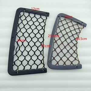 Sac de filet de rangement de siège de cadre de bus gris foncé avec organisateurs de poche salle de réunion porte-revues poche filet pour le rangement de la voiture - Product Image 2