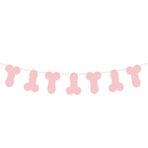 Custom <b>Glitter</b> Penis & Heart Garland Bachelorette Wall Decor Boobs Bras Lingerie Party Banner - Product Image 4