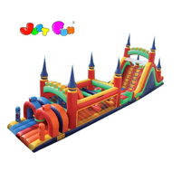 Course d'obstacle gonflable géante pour adultes, en promotion, gonflable interactif