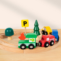 Nouveaux produits : Train en bois de hêtre pour enfants, outils de transport ferroviaire tridimensionnels de bureau, jeu d'assemblage stimulant l'esprit