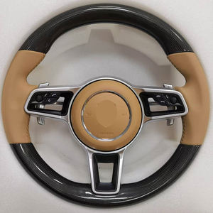 Volante de cuero de fibra de carbono personalizado para Porsche <span class=keywords><strong>Macan</strong></span> 95B S Turbo <span class=keywords><strong>GTS</strong></span> 2014-2023 Compatible con modelos Panamera Cayenne - Product Image 3