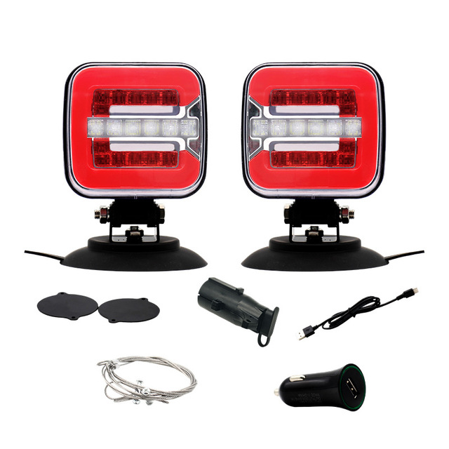 Waterproof Car Truck Trailer Lights Magnetic Wireless Led Trailer Light