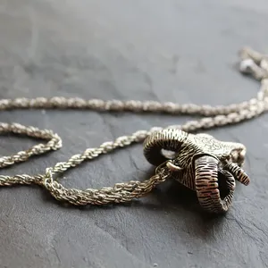 Collier pendentif tête de chèvre Thor, amulette viking nordique, pendentif tête de <span class=keywords><strong>bélier</strong></span> gothique, Astrologie, <span class=keywords><strong>Horoscope</strong></span>, Charme de chèvre pour homme - Product Image 5