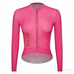 Maillot de Ciclismo Ligero para Mujer, Tejido Refrigerante, Transpirable, de Secado Rápido, para Paseos Nocturnos de Verano, Venta al por Mayor Personalizada - Product Image 2