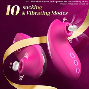 Vibrador de succión de silicona Juguetes sexuales para adultos con 10 velocidades, Juguetes sexuales impermeables recargables para mujeres Parejas femeninas Placer - Product Image 1