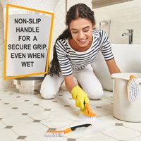 3-teiliges Scheuerbürsten-Set - Blau, Ergonomischer Griff, Ideal für Badezimmer, Dusche, Küche, Teppich, Boden, Badewanne und Mehr