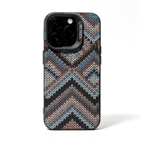 Coque de téléphone de luxe en fibre de carbone tressée style bohème, souple et antichoc, pour iPhone 15 Pro Max 16 17