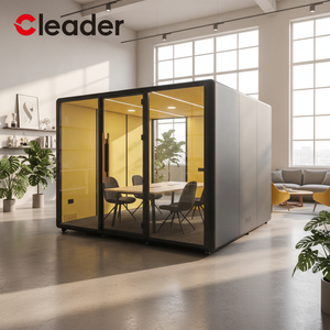 Cabina Insonorizzata per Riunioni in Ufficio, Pod Acustico Moderno in Alluminio per Scuola, Pod Privato per Ufficio, Pod Insonorizzato per Riunioni, Pod Telefonico - Product Image 1
