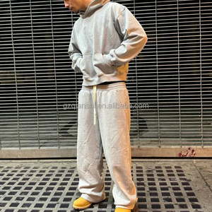 ชุดเสื้อสเวตเชิ้ตและกางเกงขายาวแบบ unisex ชุดวอร์ม ชุดออกกำลังกาย ชุดลำลองผู้ชาย ชุดแทรคสูททรงขาบาน ชุดแทรคสูทสั่งทำพิเศษสำหรับผู้ชาย - Product Image 2