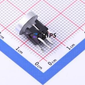 TPB01-107L1S2 Tactile Switch Through hole Component (THT) Switch Round Button Silver - Product Image 2
