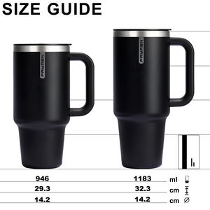 Fayren 30oz Tumbler Handle Big Capacity <b>Straw</b> Lid Leak Proof Stainless Steel <b>Water</b> <b>Bottle</b> Travel Mug - Product Image 2