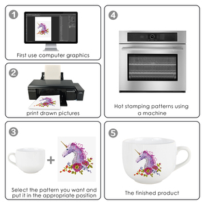 Prodotti di tendenza 2022 nuovi arrivi ciotole tazza da colazione in ceramica per tè al latte con manico fornitore di tazze a sublimazione in ceramica - Product Image 6