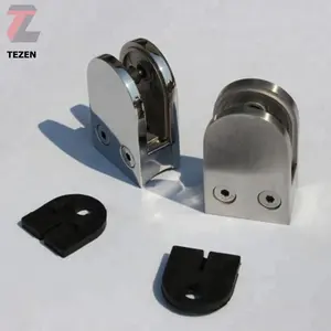Round D Shape Glass Clamp Precision Castings Stainless Steel For Frameless Stair Railing Fence