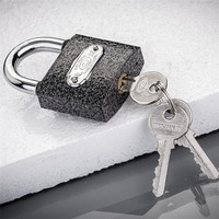 Cadenas robuste à étiquette privée personnalisée, avec anse trempée, haute sécurité, anti-coupe, en fer martelé pour portail extérieur
