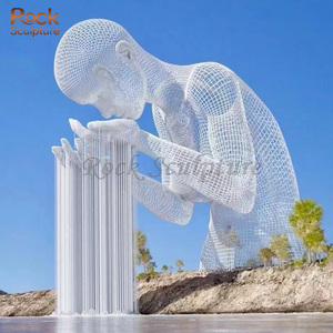 ประติมากรรมรูปทรงกลวงสแตนเลสตกแต่งภายนอกขนาดใหญ่แบบกำหนดเองได้ - Product Image 2