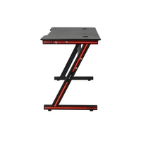 Table de jeu ergonomique en forme de Z Offre Spéciale d'usine PC de table en verre Bureaux de jeu d'ordinateur