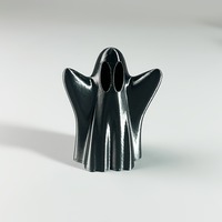 Ornement effrayant imprimé en 3D en PLA, design moderne noir et blanc, décoration de bureau 3D, Halloween, anniversaire, farce, décoration de fête