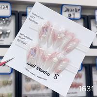 Vente en gros 10 Pcs Ongles à presser en acrylique de luxe faits à la main Ongles artificiels faits à la main au design complet