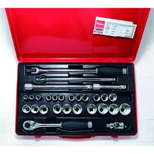 KOKEN - 4241M-10 Jeu de douilles 1/2 ''dans étui (28 pièces) -ENSEMBLES DE CLIQUET ET DE DOUILLES EAN 4991644240203 1/2" - Product Image 1