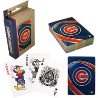 Cartes à jouer publicitaires bon marché en vente, avec logo d'entreprise, en papier, couleur CMJN, vernis brillant, boîte en papier