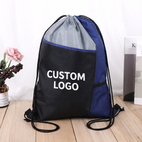 Cadeaux promotionnels, sac à dos à cordon de serrage imperméable avec doublure en polyester, sac de sport pour la salle de sport