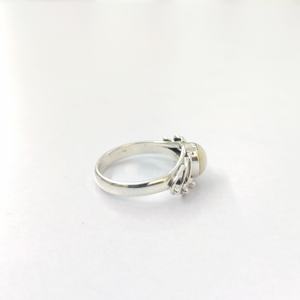 แหวนมุกเงินแท้ 925 แหวนพลอยมุก งานแฮนด์เมด คอลเลคชั่นแหวนเงินคุณภาพสูง เครื่องประดับเงิน ราคาขายส่ง - Product Image 6