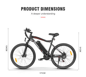 Para SAMEBIKE 500W 36V 13Ah bicicleta de montaña Eléctrica 21 velocidades buje trasero de largo alcance acero litio características sistema de frenos de disco EU - Product Image 2