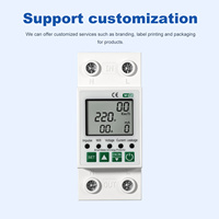 Interrupteur WiFi TUYA intelligent avec protection contre les surtensions/sous-tensions, protection RCD, courant maximal de 63A, tension maximale de 360V, portée illimitée