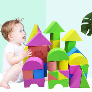 Ensemble <span class=keywords><strong>de</strong></span> grands blocs <span class=keywords><strong>de</strong></span> construction en mousse, matériau écologique, blocs <span class=keywords><strong>de</strong></span> construction Kazi pour bébés, jouets et jeux - Product Image 6