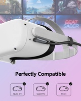Cable de enlace 2 en 1, 16 pies, 5M, 5Gbps, USB 3,0 a USB C, Cable de carga de transferencia de datos, Compatible con todos los auriculares VR, PC para juegos