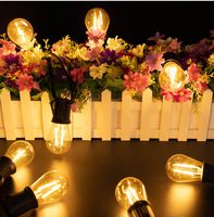 Ampoule LED S14 PC à filament Edison 2700K Lumière Chaude Culot E27 Étanche Économe en Énergie pour Décoration de Lieux et Festivals Noël