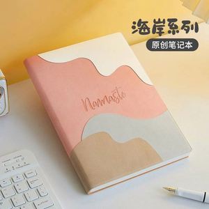 A5 PU Notebook Hardcover Two <b>Bookmarks</b> High-end Creative Simplicity Diary Enterprise Customized LOGO Business Gifts - Product Image 3
