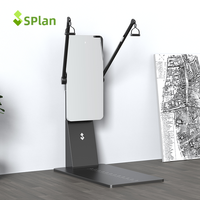Equipo Multigimnasio Inteligente SPlan Modelo Y+ con Pantalla Táctil HD de 24 Pulgadas y 1080P, Pila de Pesas de 100 kg y Construcción Metálica
