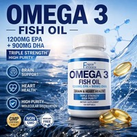 Healthy Care Quality Omega3 1200mg EPA + 900mg DHA Minyak Ikan 1000Mg Omega 3 Minyak Ikan Softgel Suplemen