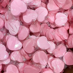 Éponges pour le visage compressées en cellulose rose naturelle en forme de coeur masque exfoliant de <span class=keywords><strong>spa</strong></span> cosmétique éponge nettoyante pour le visage vente en gros - Product Image 6