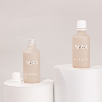 Flacon compte-gouttes en verre dépoli beige nude, flacon pompe pour sérum, flacon vaporisateur pour brume faciale, flacons de soin de la peau avec boîte cylindrique ronde