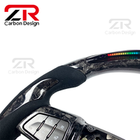 Volant de course LED personnalisé en fibre de carbone forgée et daim amélioré pour Cadillac CTS, CTS-V, XTS, SRX, ATS, CT6