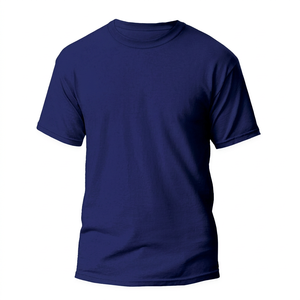 T-shirts décontractés à manches courtes et col rond pour hommes en tissu polaire, mélange polyester/coton, écologiques, avec option 100 % coton, couleur unie, vente en gros - Product Image 1