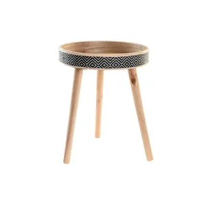 Plateau décoratif en bois 41x41x50 NATUREL - Product Image 3