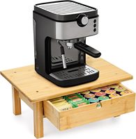 Support de rangement pour dosettes de café, double niveau, écologique, vintage, en bois, pour comptoir, organiseur de tiroir pour dosettes K-Cup, pour la maison et le bureau