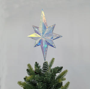 ฟิล์ม PET สีสันสดใส ขนาด 11-13 นิ้ว สำหรับตกแต่งยอดต้นคริสต์มาส พร้อมไฟ LED ส่องสว่าง สำหรับตกแต่งบ้านและงานปาร์ตี้ - Product Image 4