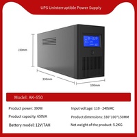 Mini onduleur 12v, onduleur interactif en ligne, 390/510/600W, onduleur hors ligne avec batterie 650VA-1000VA pour ordinateur réseau, urgence