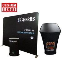 Cadre en aluminium Exposition Fair Promotion Pop Up Counter Square Display Exhibition Counter Stand Folding Sales Counter