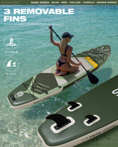 Vente en gros de planche à pagaie debout pour la pêche en rivière gonflable portable à couture de soudage à chaud personnalisée pour les sports nautiques - Product Image 6