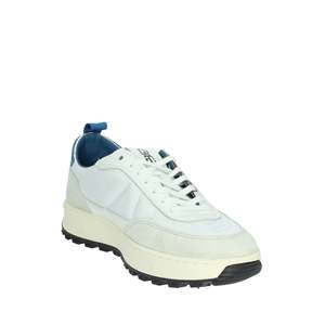 D.A.T.E. Baskets pour hommes M401-K2-CO-WE en toile blanche et bleue, chaussures tendance - Product Image 5