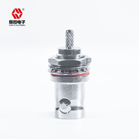 BNC femelle nickelé RF coaxial RG174 câble 3/8-32 filetage à travers la paroi sertissage divers avec matériau de contact en cuivre