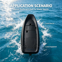 Boîtier de planche de surf électrique rotomoulé sur mesure, coque de planche de surf électrique en plastique LLDPE, taille et position des trous personnalisées